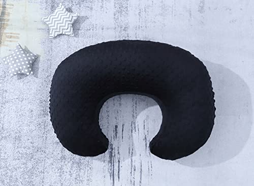 Image of Nursing Pillow and Positioner Breastfeeding and Bottle Feeding | Propping Baby, Tummy Time, Sitting Support for Baby Boy and Baby Girl, with Removable Dots Cover (Black)