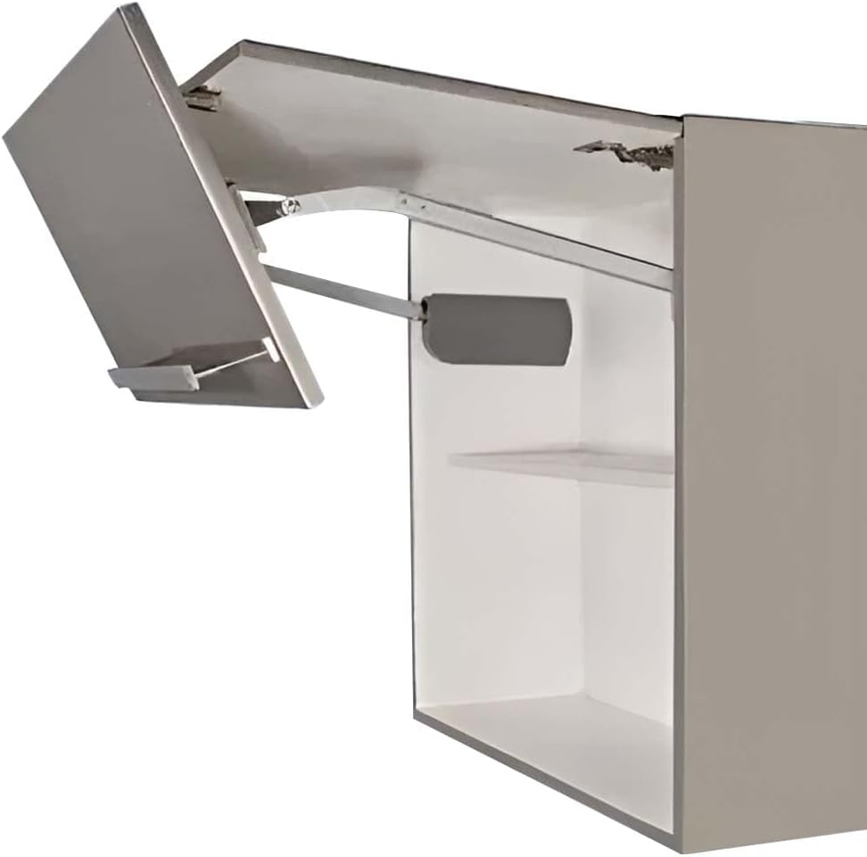 Hydraulic Bi-Fold Pneumatic Lift-Up Hinge – Durable Vertical Two-Door Cabinet Support Mechanism for Kitchen, Wardrobe, and Overhead Units | Smooth & Silent Operation | (Pack of 2 Pieces)