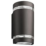 Lithonia Lighting OLLWU P1 40K 120 DDB M6 LED Outdoor Cylinder Up and Down Light, 120V, 4000K, 9W, Dark Bronze, Downlight