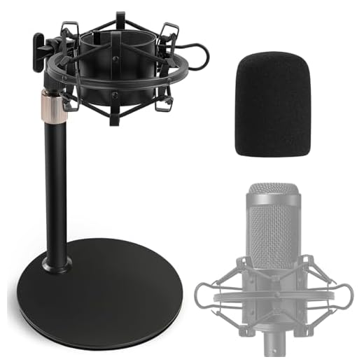 AT2020 Tisch Mikrofonständer mit Mikrofonspinne und Windschutz sus Schaumstoff für Audio Technica AT2020V AT2020USB+ AT2035 ATR2500X Kondensatormikrofon