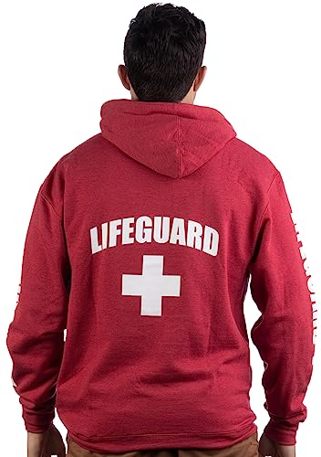 Lifeguard | Red Unisex Uniform Fleece Hoody Sweatshirt Hoodie Sweater Men Women3