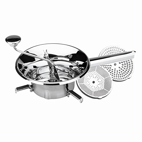 LACOR 60048 - PAsapures 3 Discos Acero Inoxidable 18cm - Menaje Profesional | En acero inoxidable, para un uso práctico y profesional en cocina; ideal para cocina profesional y uso diario en casa