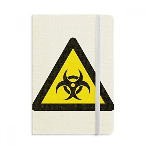 Carnet A5 multicolore à couverture rigide tissu au design avertissement infection 144x210 mm