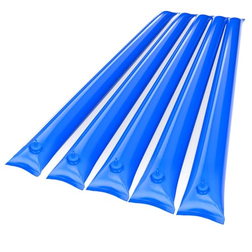 Fologtoo 0.7mm Thickened Blue Winter Water Tube for Swimming Pool Covers, 5 Pack 10ft Pool Cover Water Bags for Inground Pool Cover, Three-Layer Composite Material