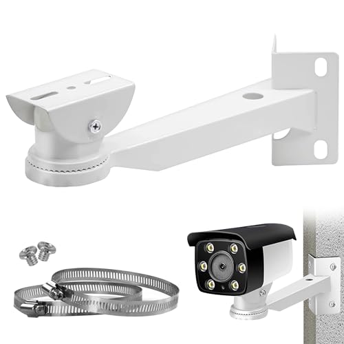 Soporte Camara Vigilancia, CáMara Ajustable 360 ° Montaje Metal SóLido Esquina con 2 Bucles, Adecuado para Sistema de Vigilancia de Seguridad, CáMaras CCTV, Paneles Solares