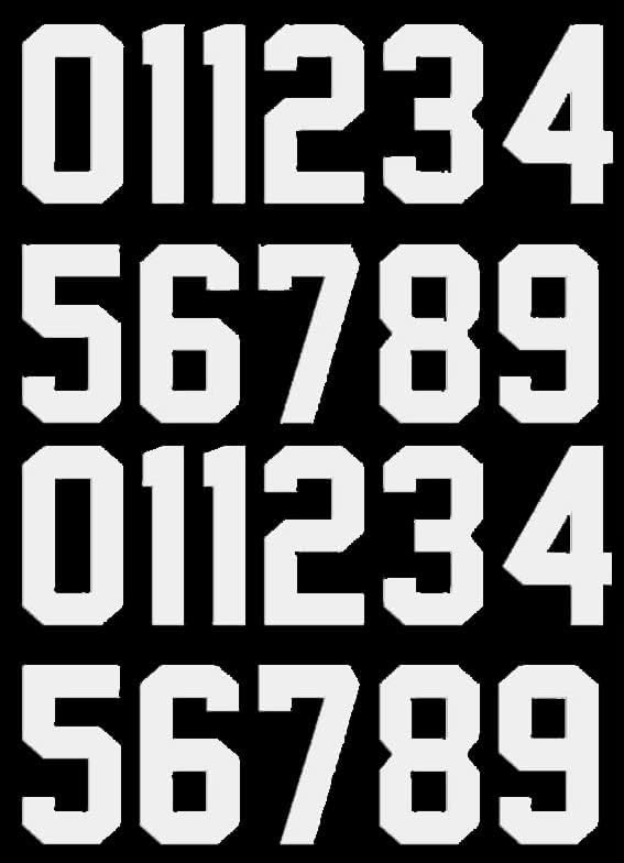SIQUNUO 22 Pieces Iron on Numbers T Shirt Jersey Numbers Heat Transfer Number- 0 to 9 Jersey Numbers for Team Uniform Sports T Shirt Basketball Baseball Football T-Shirts (White 3 Inch)