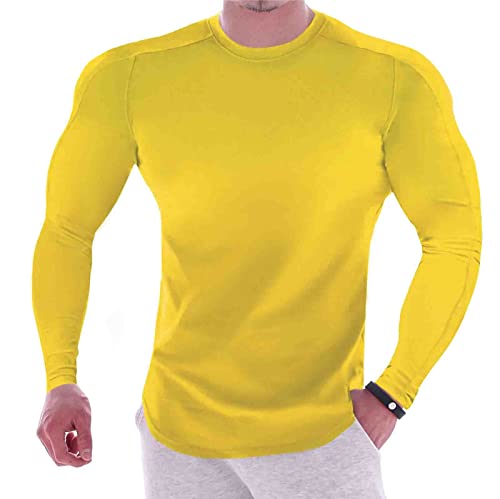 GOKKILRW Compression Shirts for Men Quick Dry Long Sleeve Workout Running Sports Shirts Athletic Gym Undershirts Baselayers2