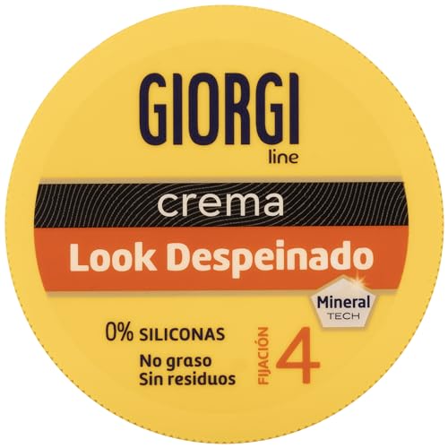 Giorgi Line - Crema Look Despeinado para un Look Depeinado, Textura y Movimiento, Acabado Natural, Flexible y Duradero, Fijación 4 Ultra- Fuerte - 125 ml