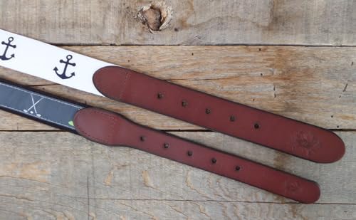 Mens Pickle Ball Leather Belt, Nautical Flag Pickle Ball Paddle, Ribbon and Webbing Belt4