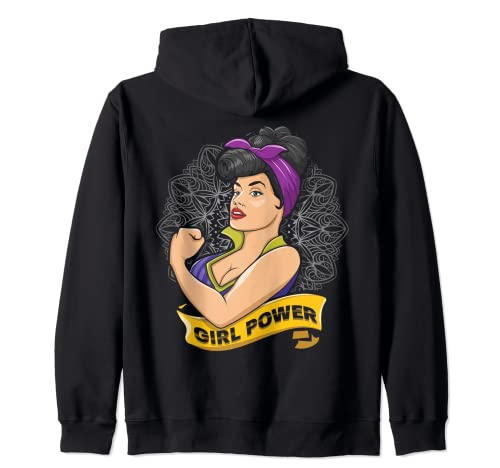 Power Mandala Girl Día Internacional de la Mujer Feminista Feminismo Sudadera con Capucha
