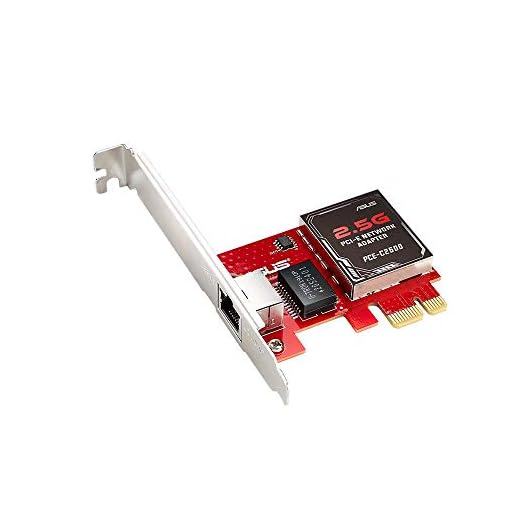 ASUS PCE-C2500 2.5G Base-T PCIe Network Adapter with backward compatibility. Supporting 2.5G/1G/100Mbps, RJ45 Port