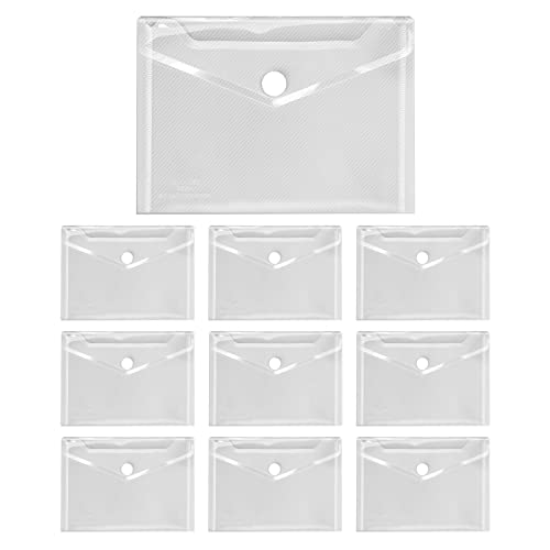 VELOFLEX A455010 - Dokumentenhülle Crystal, 10 Stück, DIN A6, Dokumententasche mit Klettverschluss, PP, transparent