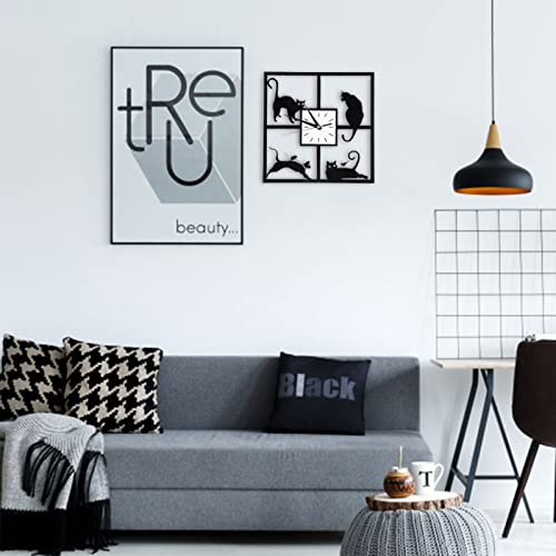 Wall Clock,Modern Silent Wall Clock Does Not Tick Silver Aluminum Frame Glass Cover Decorate Bedroom and Living Room - Image 2
