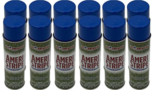 Ameri-Stripe Royal Blue Athletic Field Marking Spray Paint - 1 Case Pack (12 Cans) 18 oz of Paint per Can