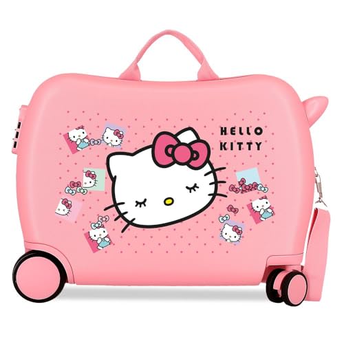 Valise enfant Hello Kitty rose pour vacances et week-ends cabine