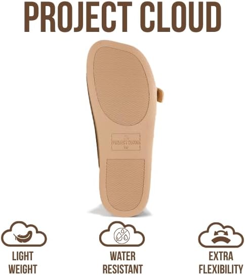 Project Cloud 100% Genuine Leather Womens Sandals Dressy - Lightweight & Non-Slip Women's Flats Sandals Women with Plush & Soft Insole Slides Sandals for Women 2026 (Velora) - Image 4