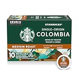 Starbucks K-Cup Coffee Pods, Medium Roast Hot or Iced Coffee, Single-Origin Colombia, 10 Keurig Pods ​