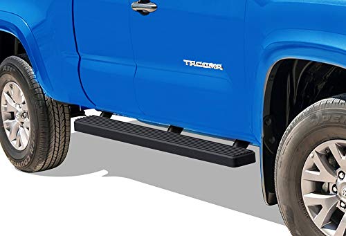 APS iBoard Running Boards 5 inches Matte Black Custom Fit 2005-2020 Tacoma Access Cab Pickup (Nerf Bars Side Steps Side Bars)