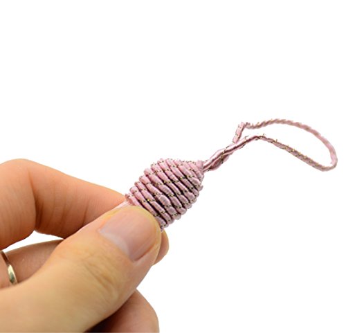 Makhry 20Pcs 15.5Cm/6 Inch Silky Floss Bookmark Tassels With 2-Inch Cord Loop And Small Chinese Knot For Jewelry Making, Souvenir, Bookmarks, Diy Craft Accessory (Peach Pink) #TOP3