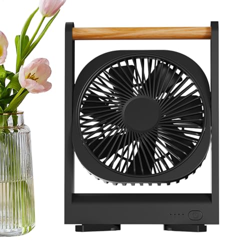Ventilador portátil, pequeño y silencioso con 4 velocidades, ventilador personal, accesorios de cubículo de bajo ruido con potente flujo de aire para el hogar, estudio, dormitorio, dormitorio