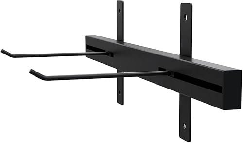 Miniatura 2 de Power Systems Estante de pared ajustable para esterillas de yoga y fitness, color negro