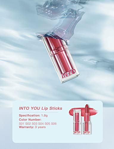 Into You Matte Lipstick Soft Ultra Highly Pigmented Nude Lip Stick Smooth Lightweight Lip Makeup For Women Cream Finish #TOP5