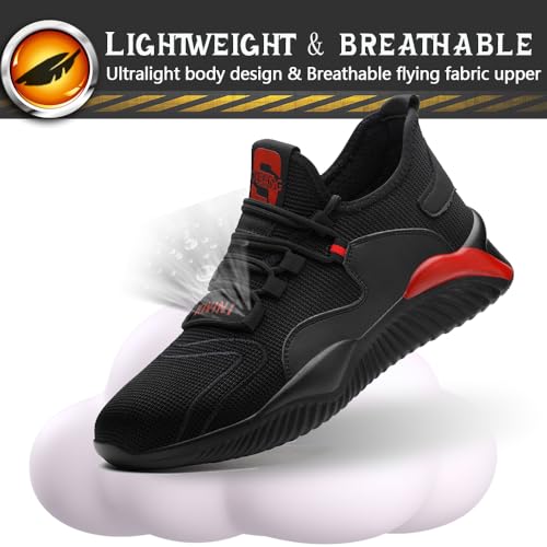 Image of Steel Toe Safety Shoes for Men Women Work Sneakers Breathable Lightweight Industrial & Construction Shoe