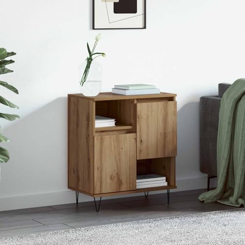 Armario auxiliar duradero de 4 estantes y madera de roble Artisan 2