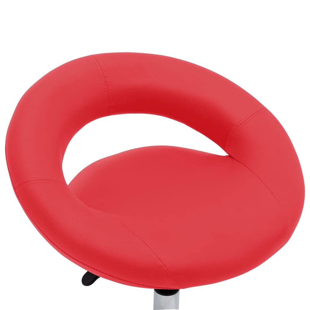 Taburete de trabajo con ruedas, piel sintética, con muelle de gas, altura regulable y giratorio, para oficina, salón de belleza y masaje, asiento ergonómico y respaldo