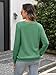 EADINVE Womens V Neck Long Sleeve Sweatshirts Half Button Lightweight Pullover Fashion Fall Clothes Green