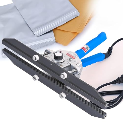 CVGfko Mylar Bag Heat Sealer,Crimp Heat Sealer,Integrated Type Portable Hand Held Heat Sealer for Plastic Bags Snack Bag Food Storage,Blue,300