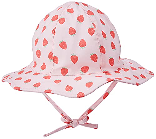 Image of Baby Sun Hats 0-6 Months Toddler Summer Beach UPF 50+ Sun Protection Bucket Hats for Baby Girls Infant Beach Hat with Wide Brim Kids Caps Pink