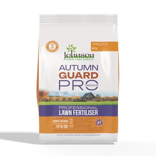 Professional Grade Autumn Lawn Fertiliser - Autumn Guard Pro - [17:5:20] High Nitrogen Lawn Feed : Pro Grade Pet Friendly Fertilizer - Long lasting - Feeds up to 50m2 for 3 months.
