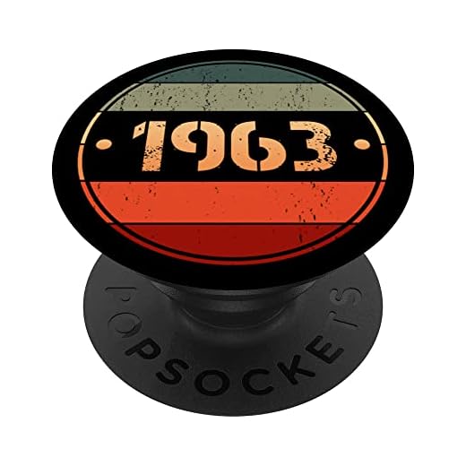 Popsockets vintage 1963 edición limitada 1963 cumpleaños 1963 PopSockets PopGrip Intercambiable