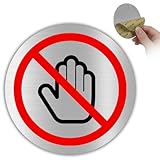 LEIASA | Privat Kein Zutritt Schild - 10x10 cm - Aluminium Silber - Zutritt verboten Plakette - Privatgrundstück Aufkleber - Nur für Personal - Grosor 0.8mm - (Privat)