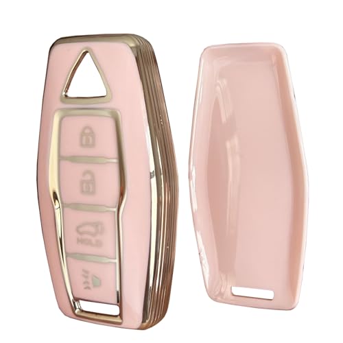 Rilnaewn Keyless Entry Systems for Mitsubishi Key Fob Cover Fits for Mitsubishi Outlander 2021 2022 2023 Remote Key (Pink-Gold) by Rilnaewn - Image 4