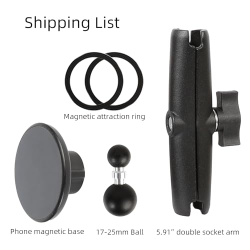 Base magnétique pour téléphone portable compatible support RAM B et iPhone - 5