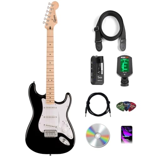 Fender Squier Sonic Stratocaster - �}�X�^���O�}�C�N���w�b�h�z���A���v�A�P�[�u���A�`���[�i�[�A�X�g���b�v�A�s�b�N�AAustin Bazaar�C���X�g���N�V����DVD�t���u���b�N�o���h��