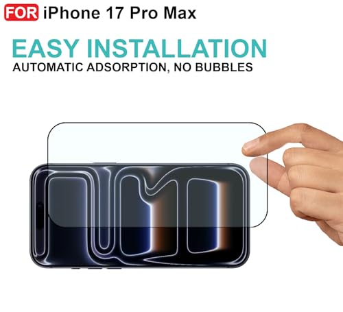 Image of CEDO Tempered Glass for iPhone 17 Pro Max (5G) | Screen Protector Full HD Quality Tempered Glass Anti-Scratch Edge to Edge Coverage with Easy Installation Kit (Black)
