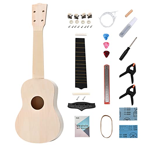 Lieke Diy Ukulele Kit With Assembly Manual And All Accessories,Build Your Own Ukelele Instrument For Kids Adult cover