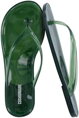 CUSHIONAIRE Splash Jelly Flip Flops for Women With Flexible Sole,...