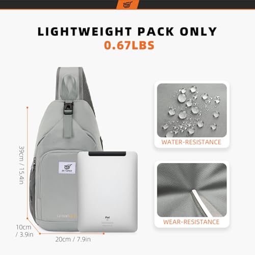 Image of SKYSPER Sling Bag RFID Crossbody Sling Backpack Cross Body Shoulder Bag Travel Hiking Daypack for Women Men(Sagegreen)