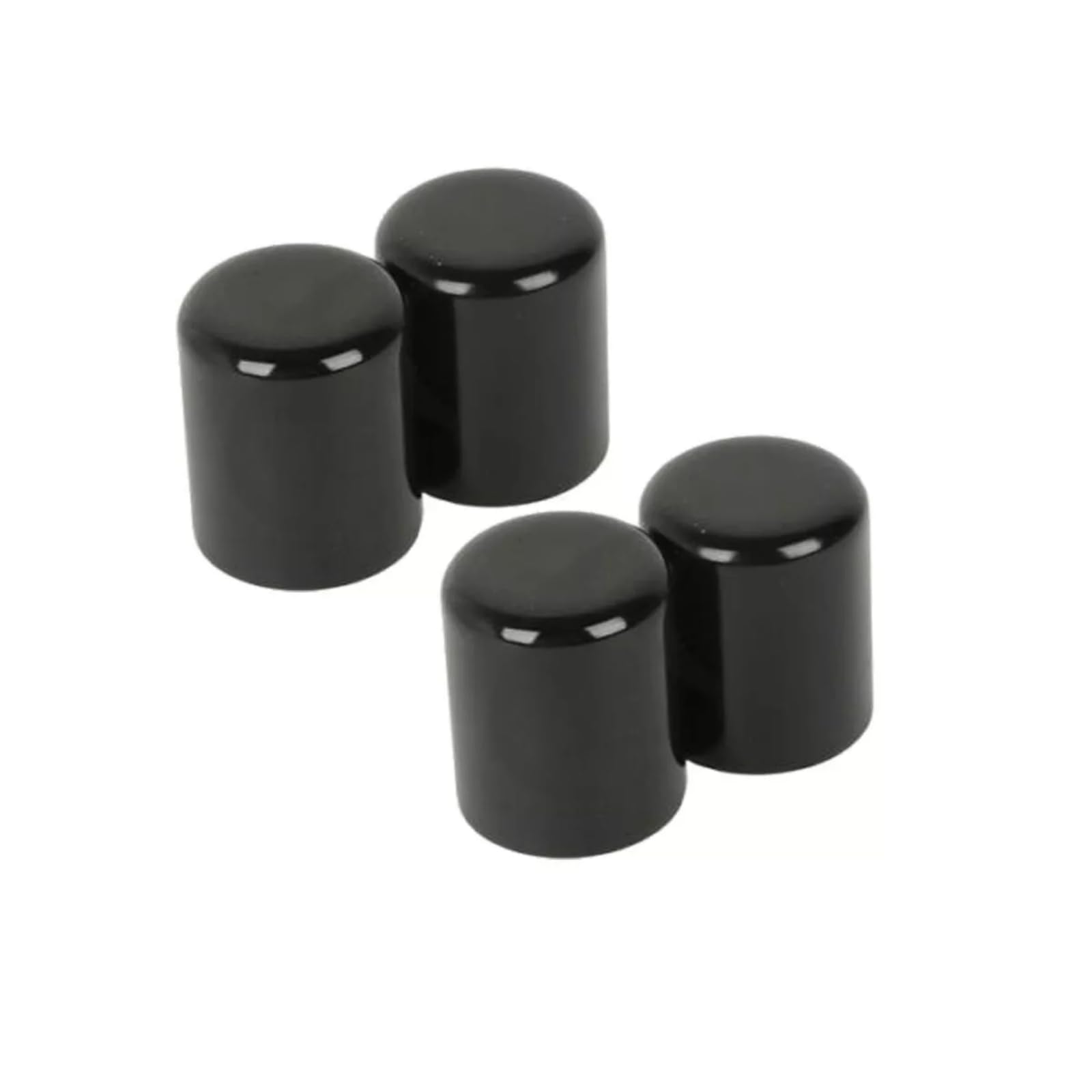 Damyprd 4-Pack Black ABS Plastic Docking Hardware Point Covers Kit for Harley Davidson Touring & Softail Motorcycles - Protective Frame Covers, Easy Installation