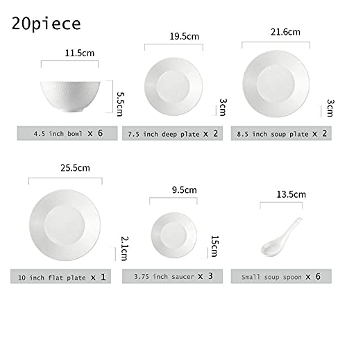 Assiettes à dîner pour cuisine en céramique résistante aux rayures et taches - 5