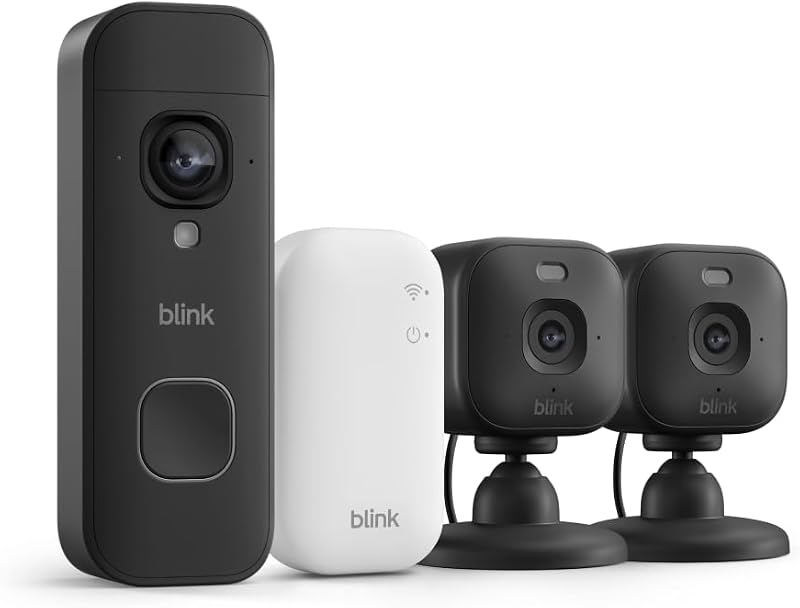 Battery Doorbell 2K+ (modelo más nuevo) y Mini 2K+ (modelo más nuevo): resolución de video 2K, audio mejorado. Núcleo del módulo de sincronización incluido. 2 Cámaras + Timbre a Batería 2K+ (Negro)