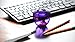 Swordfish ‘The Triple’ Three Hole Pencil Sharpener with Mess-Free Canister [Pack of 1] 8-16 mm [40228s], Purple