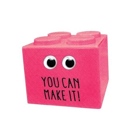 【ファンシー雑貨】キョロ目・ブロックバンク(ピンク) 360974