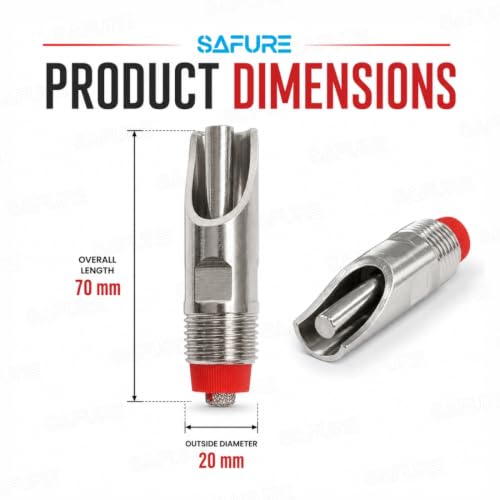 Image of Pig Nipple Water Drinkers - Pack of 20 | Automatic Stainless Steel with Plastic Red Cap Nipples for Piglets | Farm Livestock Watering System