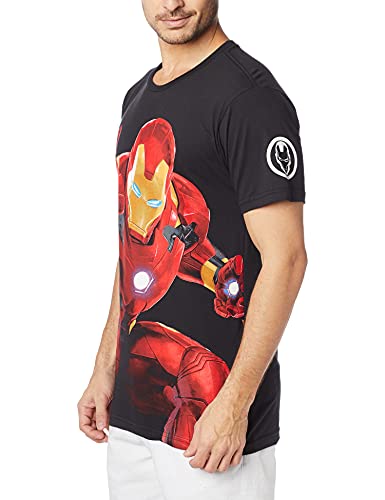 Camiseta Iron Man, Piticas, Adulto E Infantil Unissex, Preto, 14