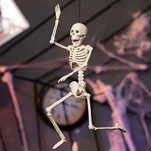 Joyin Posable Halloween Skeletons, Full Body Posable Joints Skeletons 5 Packs For Halloween Decoration, Graveyard Decorations, Haunted House Accessories, Indoor/Outdoor Spooky Scene Party Favors #TOP4